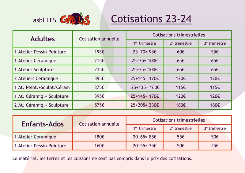Cotisations 23/24